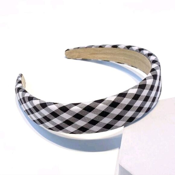 Black Gingham Headband  - Picture 1 of 4